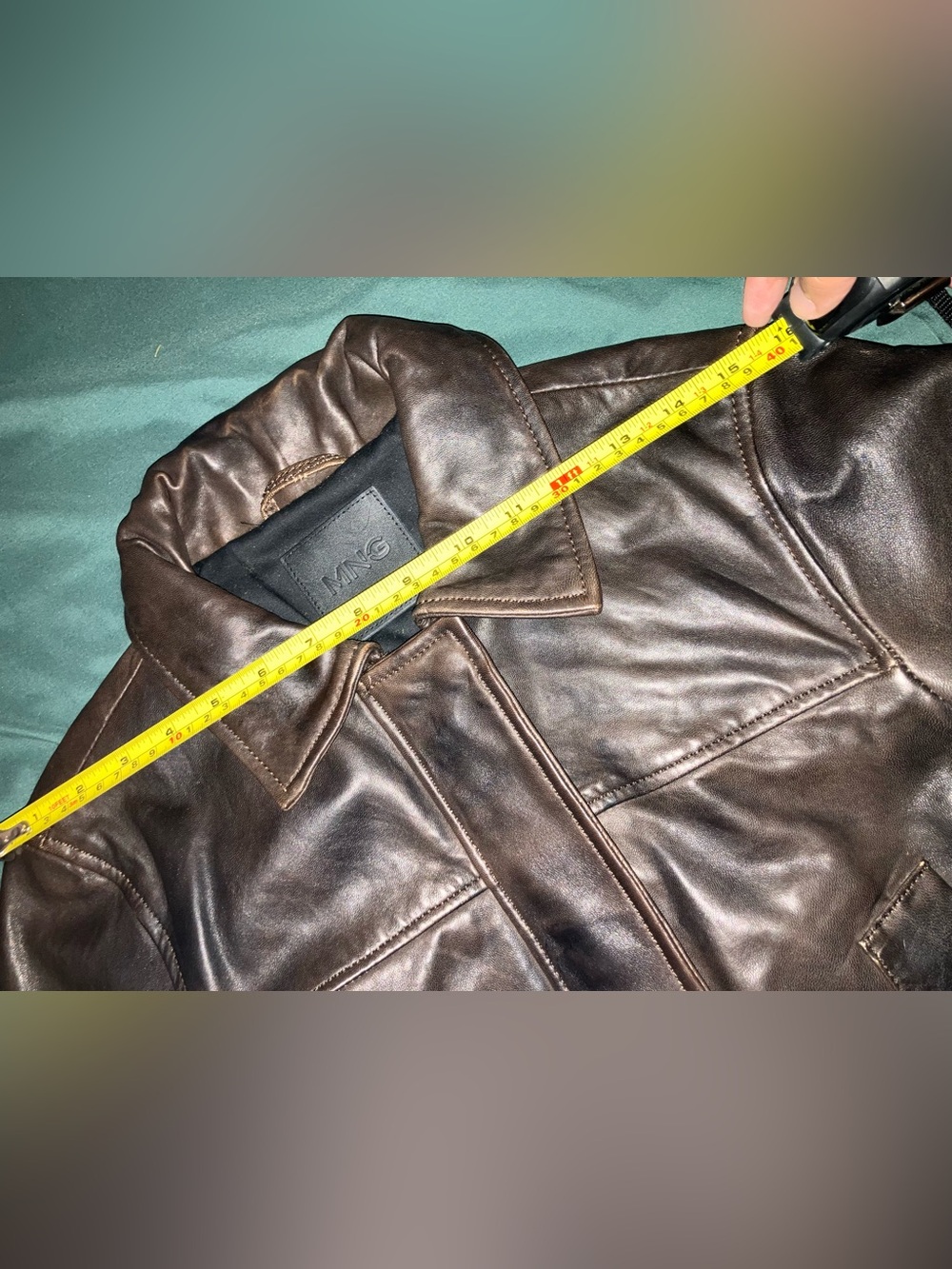 Mango Leather Bomber Jacket - Picture 15 of 15